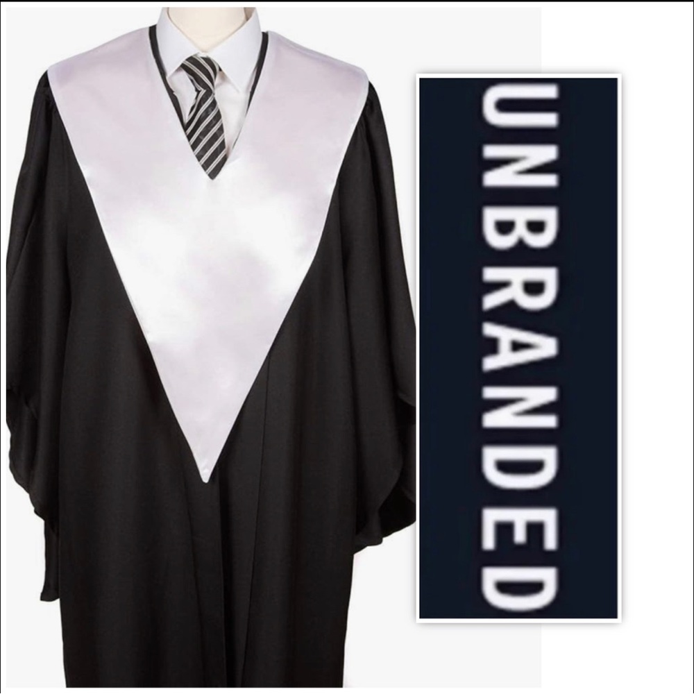 UNBRANDED Choir, Clergy And Graduation Silver V-Stole
